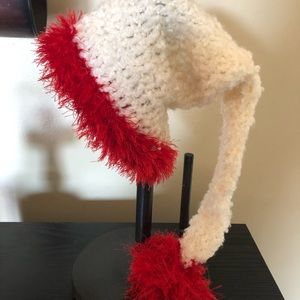 Santa Baby Hat Perfect for Christmas Hand Crochet Size 4-12”  16-18”cir